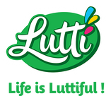 Het logo van snoepmerk Lutti